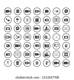 Camera icons set. Vector illustration. Photo icon vector. Video icon