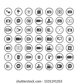 Camera icons set. Vector illustration. Photo icon vector. Video icon