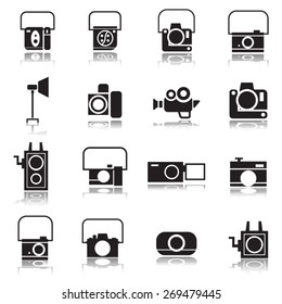 Camera icons set , Vector illustration