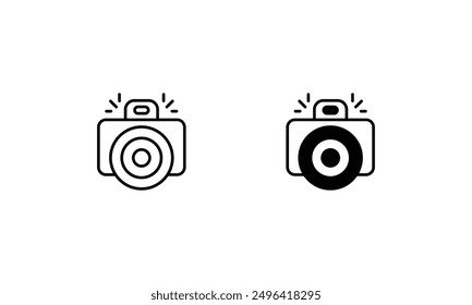 Camera icons set vector stock illustration