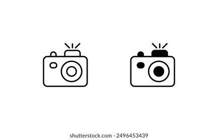 Camera icons set vector stock illustration