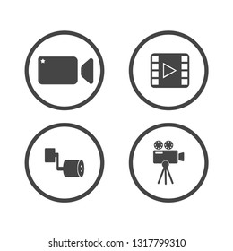 camera icons set. video icon. Vector illustration