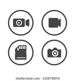 camera icons set. video icon. Vector illustration