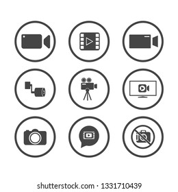 camera icons set. video icon. Vector illustration