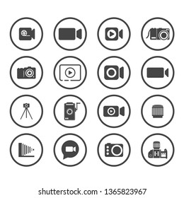 camera icons set. video icon. Vector illustration