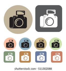 Camera icons set.Vector illustration
