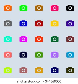 camera icons in vector
