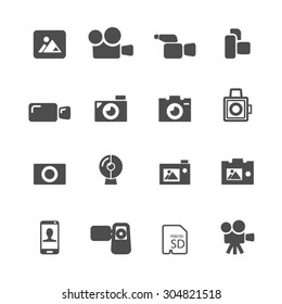 Camera icons , Vector illustration.