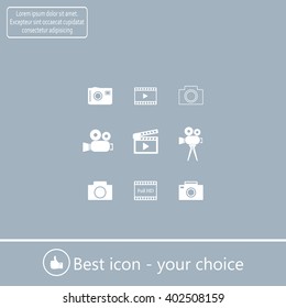 Camera icons. Vector illustration.