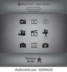 Camera icons. Vector illustration.