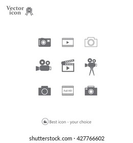 Camera icons. Vector illustration.