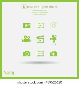 Camera icons. Vector illustration.