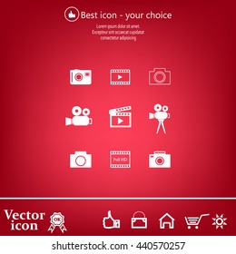 Camera icons. Vector illustration.