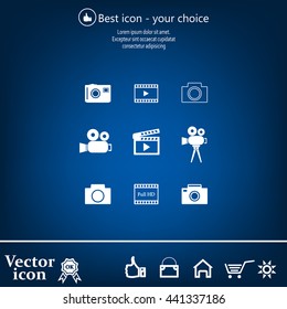 Camera icons. Vector illustration.