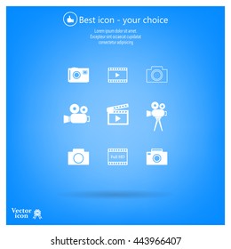 Camera icons. Vector illustration.