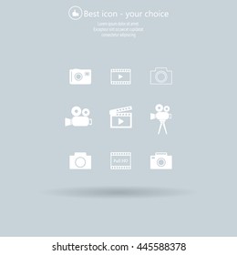 Camera icons. Vector illustration.