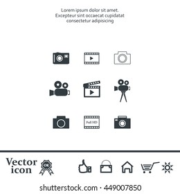 Camera icons. Vector illustration.