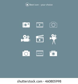 Camera icons. Vector illustration.