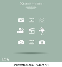 Camera icons. Vector illustration.