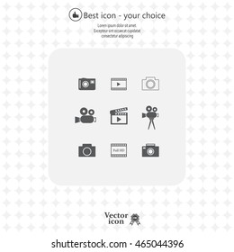 Camera icons. Vector illustration.