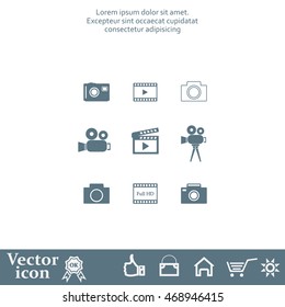 Camera icons. Vector illustration.