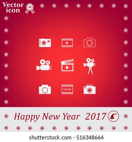 Camera icons. Vector illustration.