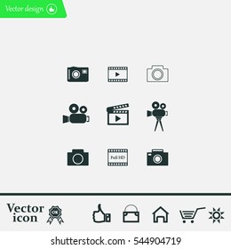 Camera icons. Vector illustration.