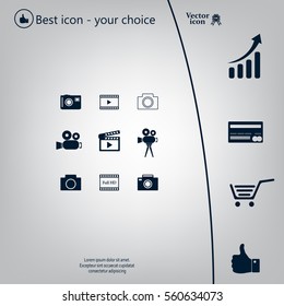 Camera icons. Vector illustration.