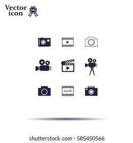Camera icons. Vector illustration.