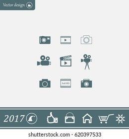 Camera icons. Vector illustration.