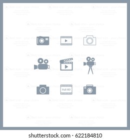 Camera icons. Vector illustration.