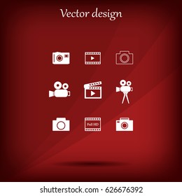 Camera icons. Vector illustration.