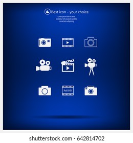 Camera icons. Vector illustration.