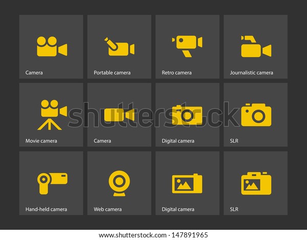 Camera icons. Vector\
illustration.
