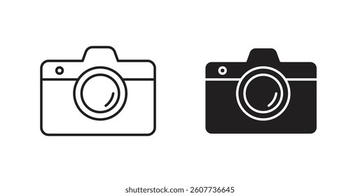 Camera icons vectors graphic designs
