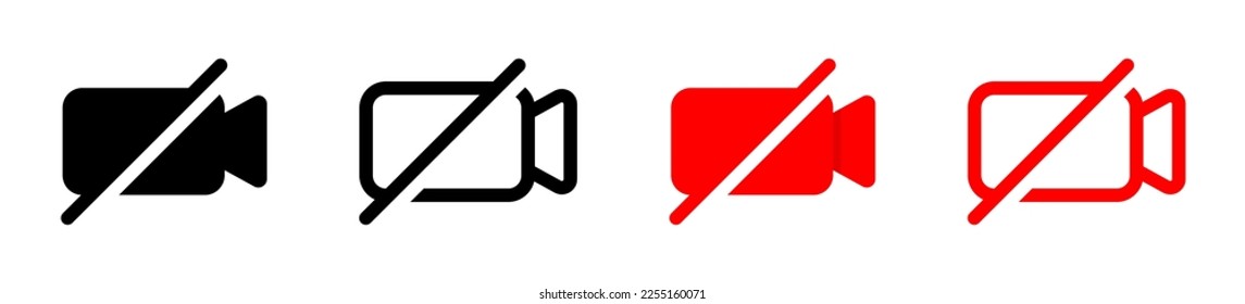 Camera icons. Video camera vector icons. Camcorder signs. EPS 10 