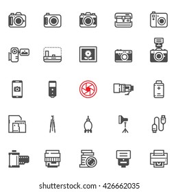 Camera icons with White Background