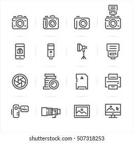 Camera icons with White Background