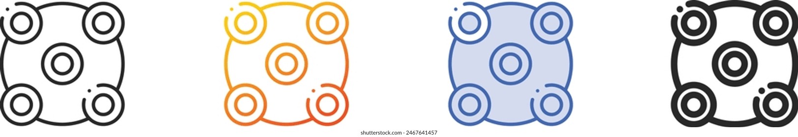camera icon.Thin Linear, Gradient, Blue Stroke and bold Style Design Isolated On White Background