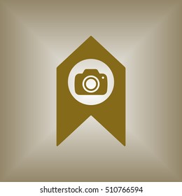  Camera  icon,vector. Flat design.