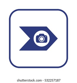  Camera  icon,vector. Flat design.