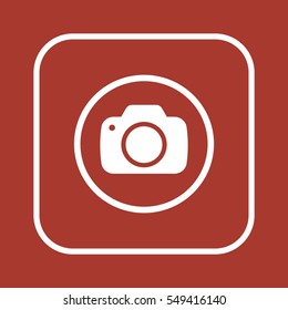  Camera  icon,vector. Flat design.