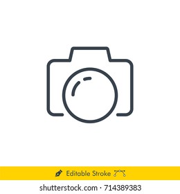Camera Icon/Vector - In Line/Stroke Design