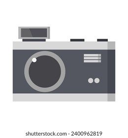 Camera illustrated on white background