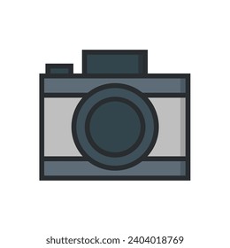 Kamera auf weißem Hintergrund