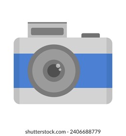 Cámara ilustrada sobre fondo blanco