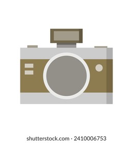 Camera illustrated on white background