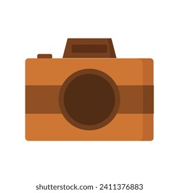 Camera illustrated on white background