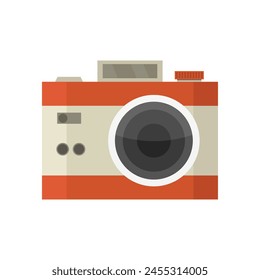 Camera illustrated in vector on white background