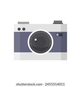 Cámara ilustrada en Vector sobre fondo blanco